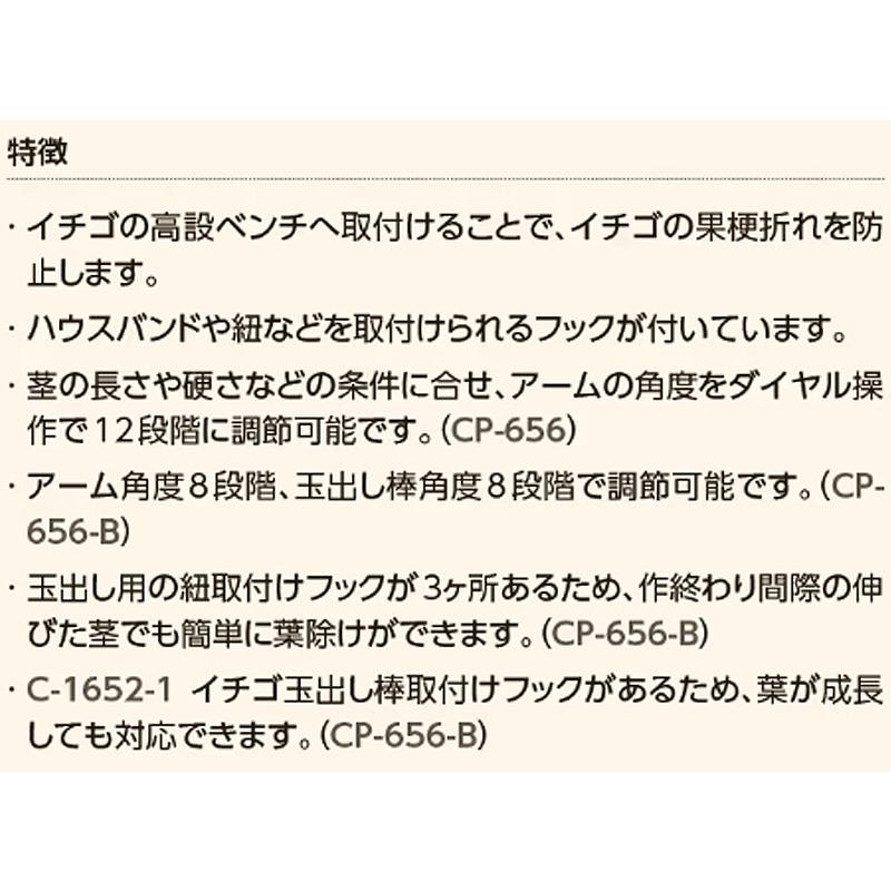 100個 イチゴの茎折れ防止 クキサポートアーム 玉出し棒付きタイプ CP-656-B TAKIGEN タキゲン いちご イチゴ 苺 茎 農業 園芸 作物 ガーデニング サT 代引不可 |  | 02