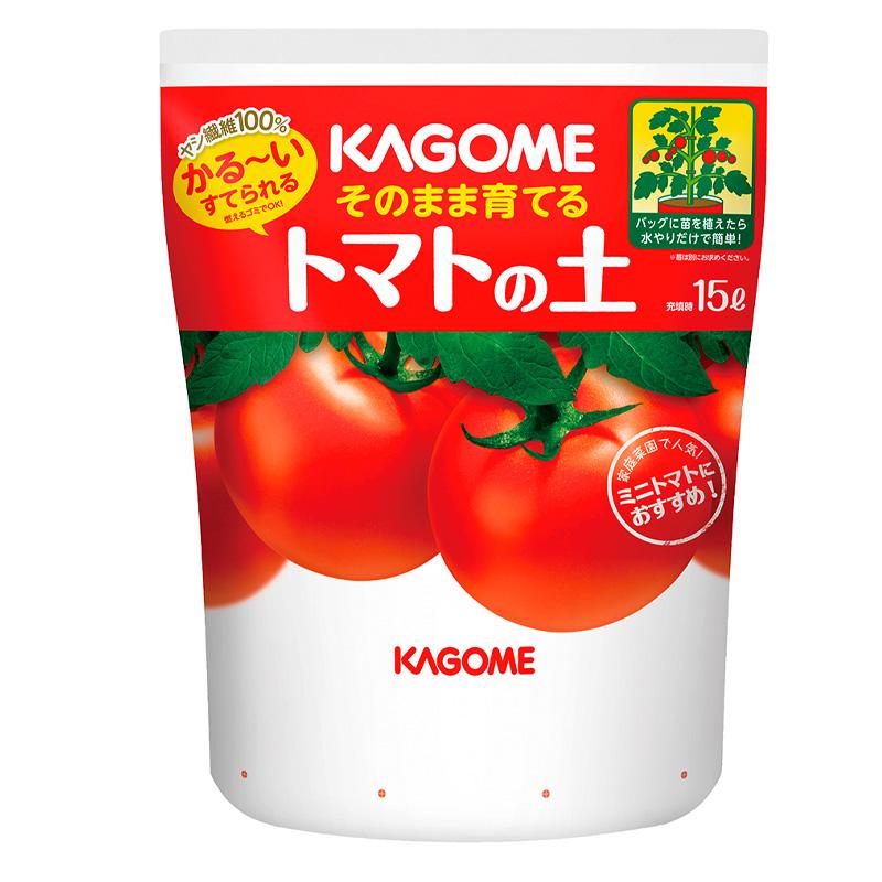 6袋 KAGOMEそのまま育てるトマトの土 15L 家庭菜園 トマト ココヤシガラ ハスクチップ ガーデニング プロトリーフ PROTOLEAF カ園 代引不可 個人宅配送不可 | 