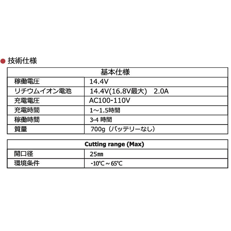 Vine P25novaD-P 収穫用電動剪定ばさみ WAKO VINE 和光商事 刃開口 60mm 使用時間 3〜4時間 安全モード機能付き 果樹 造園 森林 収穫 バイン D |  | 03