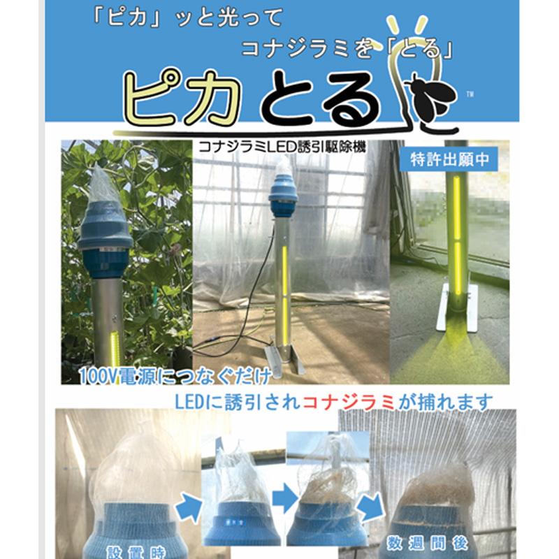 ピカとる コナジラミ LED 誘引駆除機 約110×18×30cm 約6kg AC100V-240V 害虫誘引 虫 ビニールハウス 施設園芸全般 トマト用 花卉 大和コンピューター サT D |  | 07