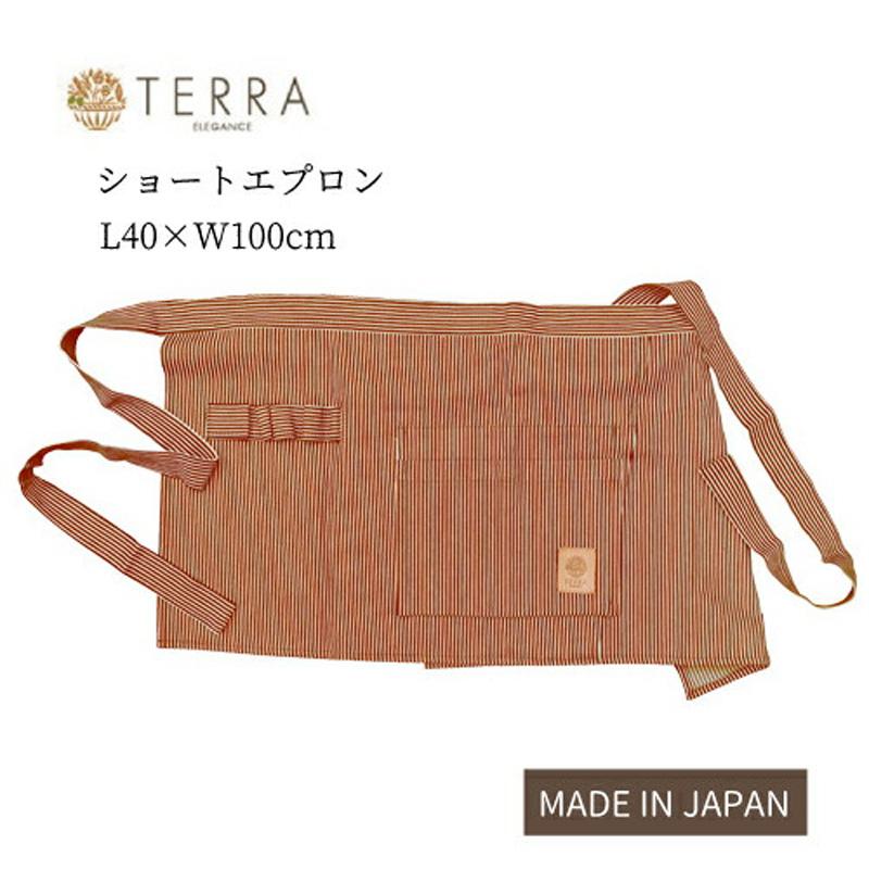 TERRA テラ ガーデンエプロン ショート ヒッコリーストライプ TR-110R レッド 日本製 ガーデニング 園芸 庭 プロスター 農作業着 レディース 農作業 女性 プS D |  | 01