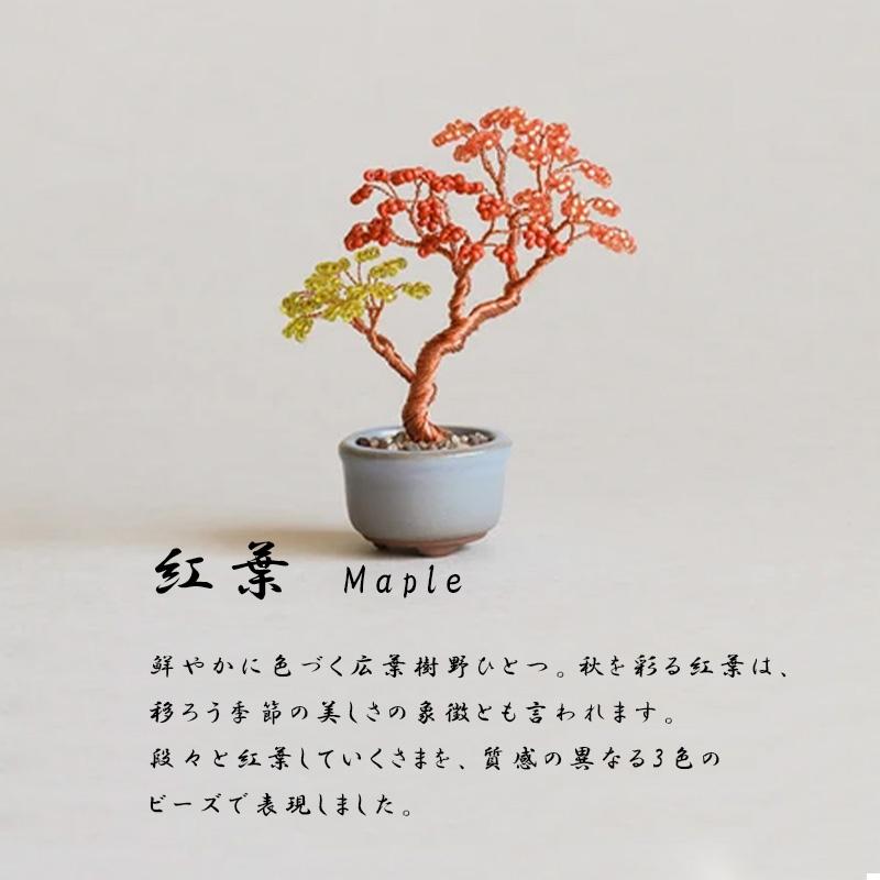 ネジッテBONSAIキット01 HCA30 縦約6.5〜9.5cm 横約5〜7.5cm 松 梅 桜 藤 紅葉 銀杏 ビーズ 手芸 手作り ハンドメイド 盆栽 ねじって 置物 植物 日本 MIYUKI DZ |  | 05