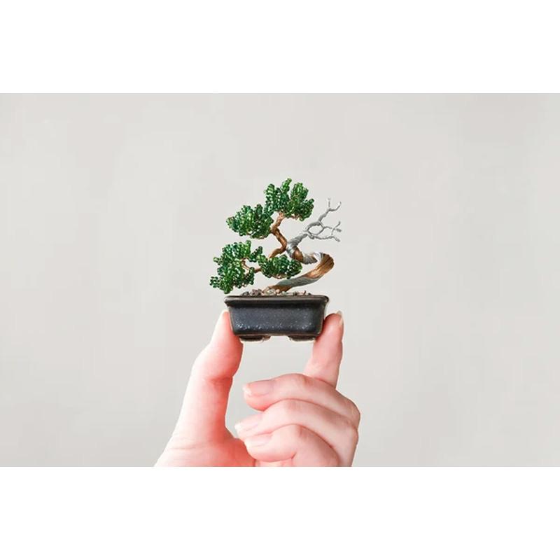 ネジッテBONSAIキット02 HCA30 縦約6.5〜7cm 横約5〜7cm 真柏 蝋梅 枝垂桜 柳 紫式部 柿 ビーズ 手作り ハンドメイド 盆栽 ねじって 置物 植物 日本 MIYUKI DZ |  | 11