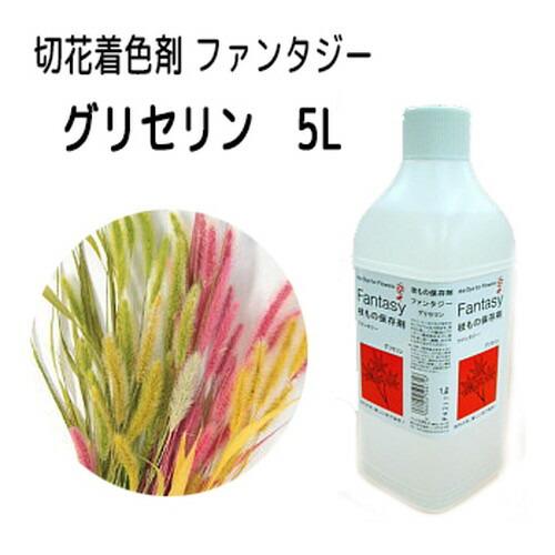 送料無料 切花着色剤ファンタジー グリセリン 5L 切り花 染色 染色液 フラワーアレンジ 生花 植物 パレス化学 | 