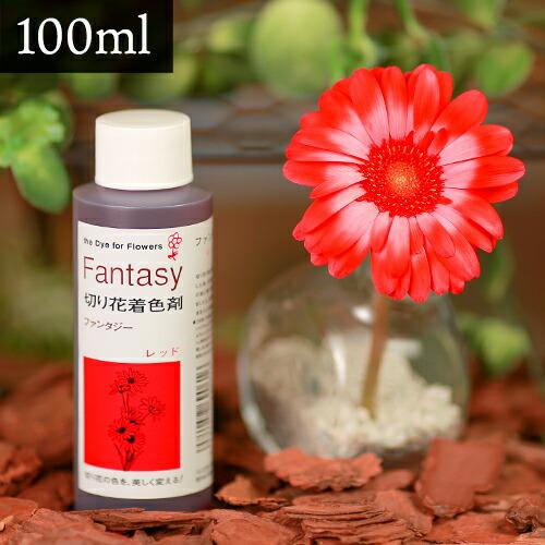 パレス化学 切花着色剤ファンタジー 100ml レッド 切り花 着色 レインボー Z | 