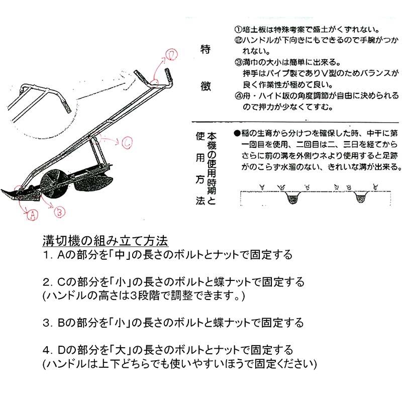 手押し式 溝切り機 HVN 水田 田んぼ 水管理 中干し 溝きり機 溝切機 溝切り 溝堀り 道具 手押し 水稲 稲作 農業用品 農業 笹川農機 代引不可 |  | 01