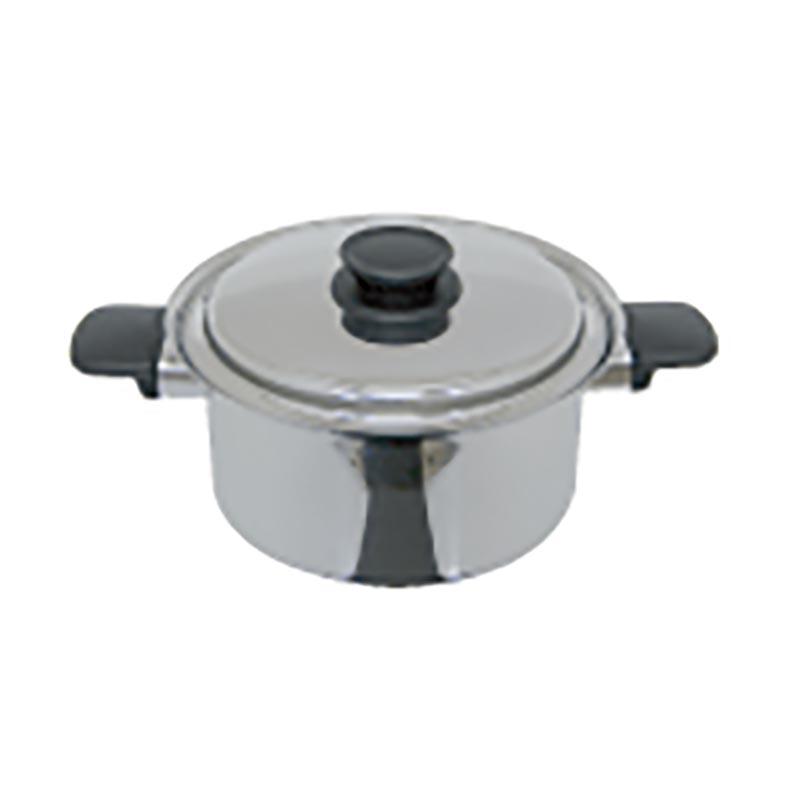 スピーネ 深型 両手鍋 22cm IH対応 ステンレス 日本製 ウルシヤマ金属 金TD | 