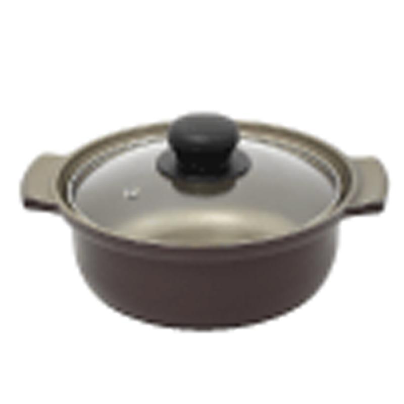 IH 味彩鍋 7号 IH対応 卓上鍋 アルミ テフロン 日本製 ウルシヤマ金属 金TD | 