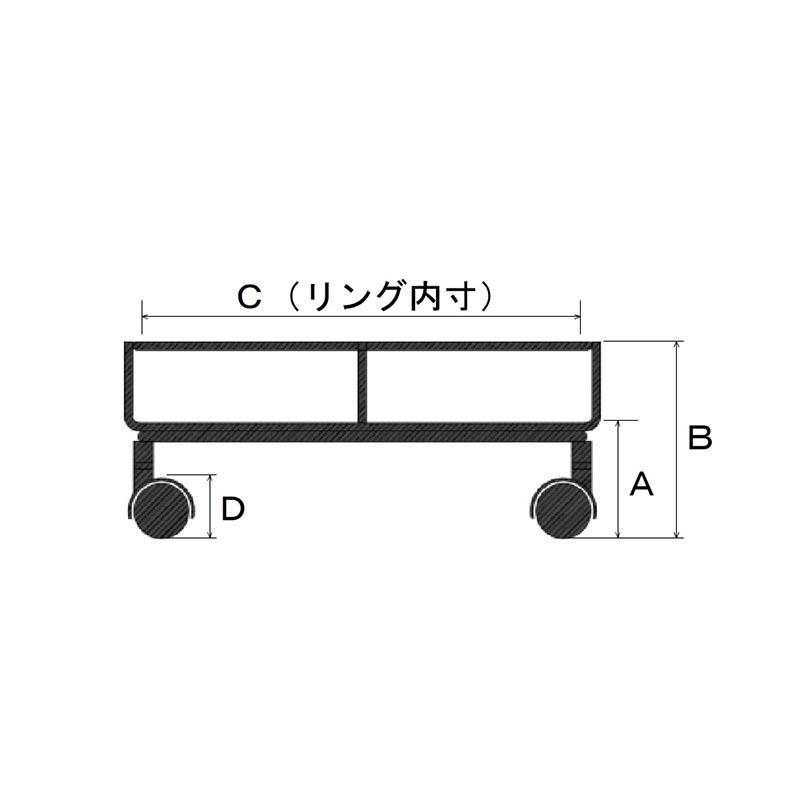 キャスター付鉢のせ台 M No.351 日本製 GreenGarden グリーンガーデン 小林金物 ガーデニング 鉢台 花台 鉢置き台 鉢スタンド 庭 D