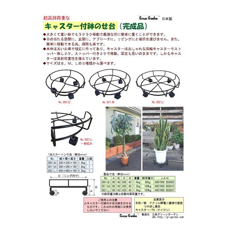 キャスター付鉢のせ台 M No.351 日本製 GreenGarden グリーンガーデン 小林金物 ガーデニング 鉢台 花台 鉢置き台 鉢スタンド 庭 D