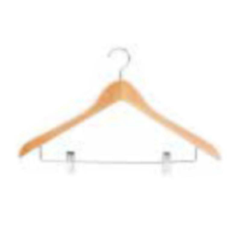 木製 ハンガー ピンチ付 厚み13mm 洋服 クリップ付 44064 小柳産業 H
