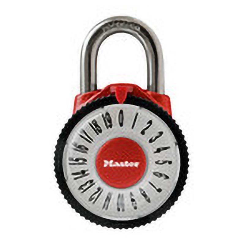 マスターロック ダイヤル式 南京錠 拡大レンズ付 レッド 1588JADRED レンズ付 ダイヤル 防犯 Master Lock アMD | 