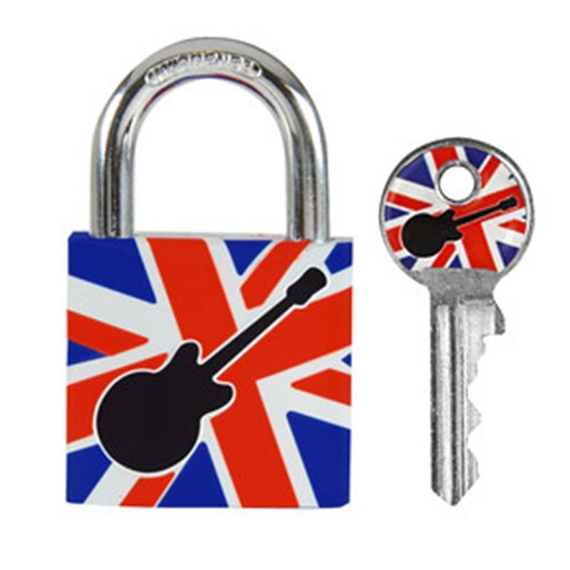 マスターロック 南京錠 シリンダー式 プリントパターン 3430EURDGUITAR 南京錠 防犯 Master Lock アMD | 