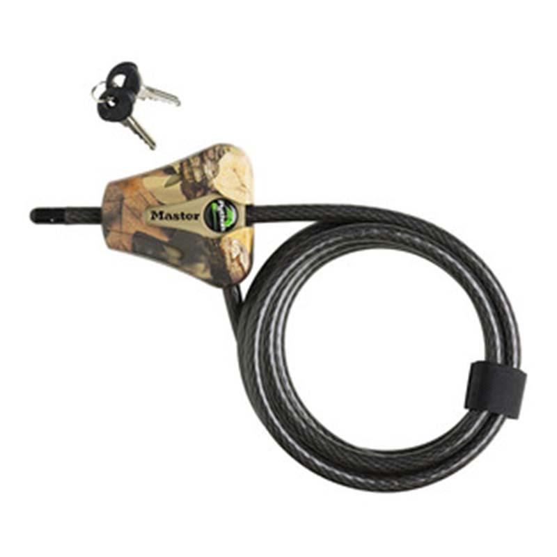 4個入 マスターロック パイソン アジャスタブルケーブルロック 8418KADCAMO-TMB ケーブルロック 防犯 盗難防止 Master Lock アMD | 