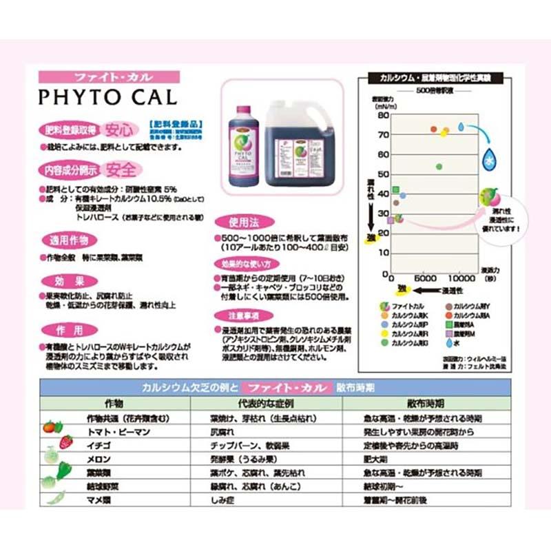 ファイト・カル 1L ファイトクローム 肥料 カルシウム 硝酸性窒素 保湿浸透剤 トレハロース 果物 野菜 作物 農業 農園 園芸 畑 新ク D |  | 02