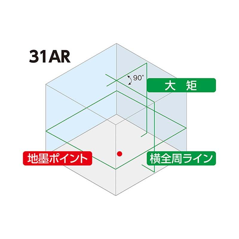 レーザーロボ LEXIA AR グリーン 31AR 70863 レクシア レーザー ロボット シンワ測定 代引不可 |  | 01
