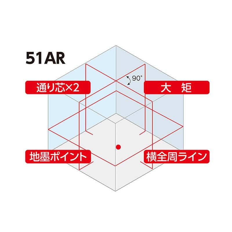 レーザーロボ LEXIA AR レッド 51AR 受光器・三脚セット 70915 レクシア レーザー ロボット シンワ測定 代引不可 |  | 01