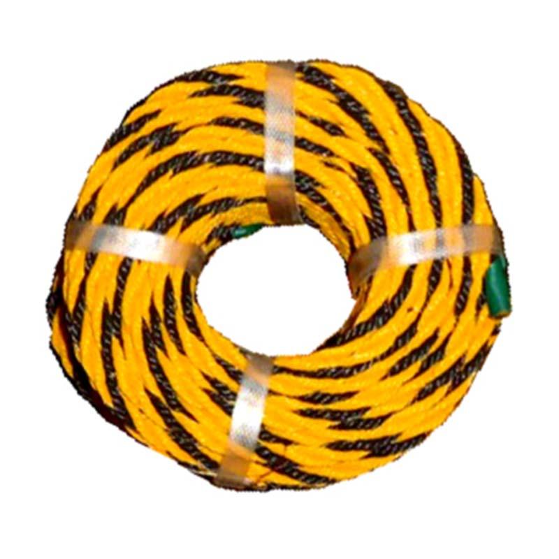 標識ロープ 9mm×50m トラロープ タイガーロープ 黄黒ロープ 境界 駐車場 標識 注意喚起 立入禁止 工事 現場 渋Y H | 