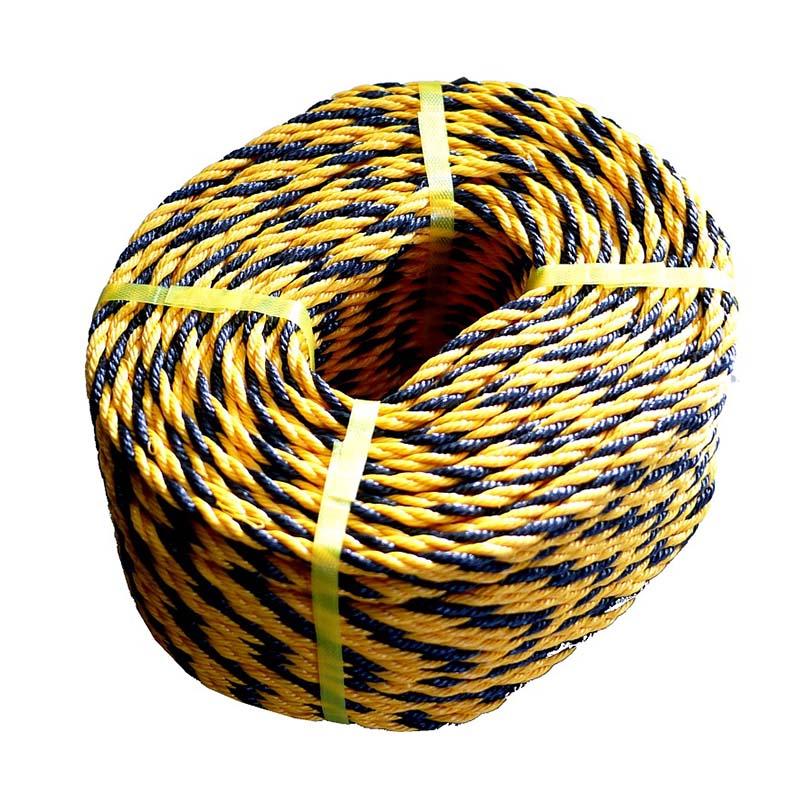 標識ロープ 12mm×200m トラロープ タイガーロープ 黄黒ロープ 境界 駐車場 標識 注意喚起 立入禁止 工事 現場 渋Y H | 