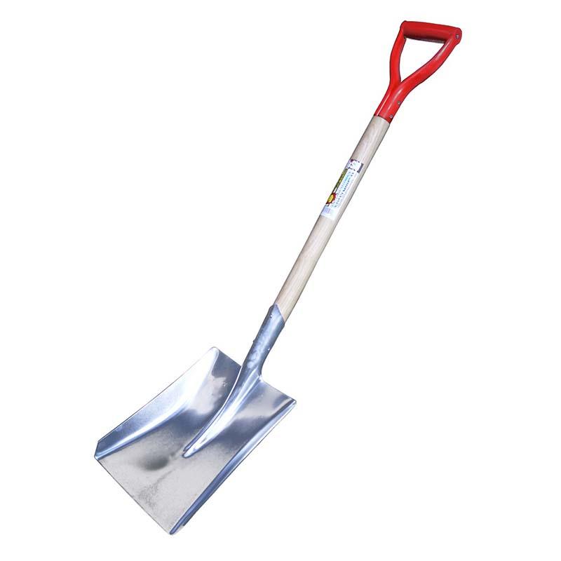 アルミ 角スコップ 木柄 リス印 RISU ショベル 角型 スコップ アルミ製 雪かき 除雪 雪降ろし 園芸 ガーデニング 渋Y H | 