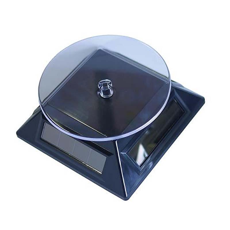 ソーラー 回転台 ブラック 黒 ラウンドテーブル 回転 テーブル ソーラー式 ディスプレイ ディスプレー 台 渋Y H | 