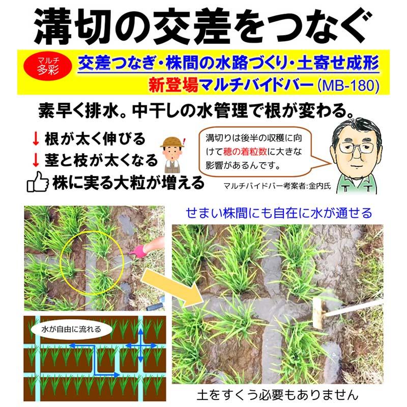 マルチバイドバー MB-180 溝切り 溝 交差つなぎ 中干し 美善 bizen 個人宅配送不可 代引不可 |  | 01