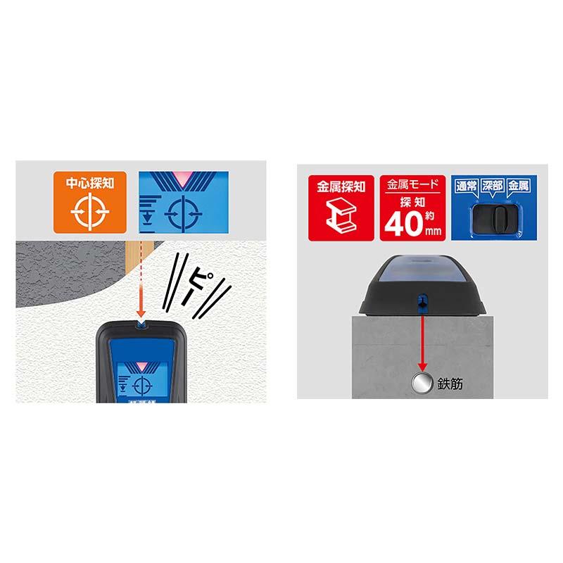 下地センサー Pro+ 金属・中心・深部・電線探知 79156 探知機 センサー シンワ測定 H |  | 02