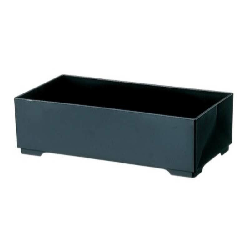 スクエア L 黒 24.5×12.5×7cm 744-300040-0 フラワーベース フラワーアレンジメント ポット 花器 和風 松K 代引不可 | 