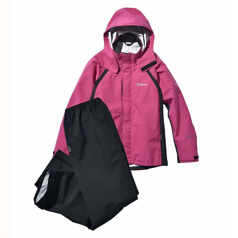 ゴアテックス Bloom ウェア 上下セット マゼンタ GORE-TEX ブルーム アウトドア レインウェア 農業 マウンテンパーカー 防水 防風 透湿性 田中産業 シB D | 