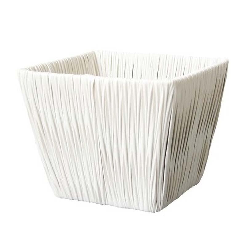 かご バスケット 5号 19.5×16cm 23-925 ホワイト 白 フラワーベース カゴ 花材 松K 代引不可 | 