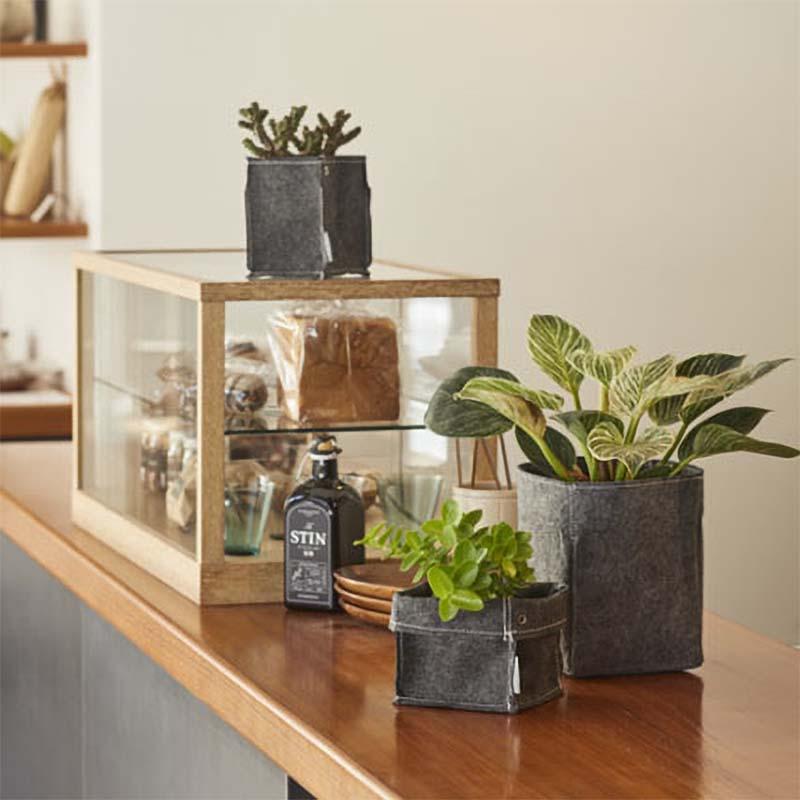 Re:pot (リ：ポット) 980-003-811 14×14×19cm 植木鉢 ポット 花器 4号 花材 花資材 リバーシブル 不織布 サステナブル 松K 代引不可 |  | 02