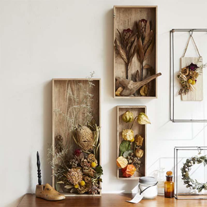 Shabby wood frame II (シャビー・ウッドフレーム) 122-680058-210 18×6×38cm フレーム フラワーベース フラワーアレンジ 花器 花材 花資材 松K 代引不可 |  | 01