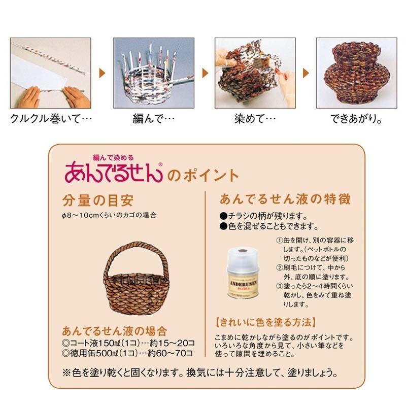 あんでるせん コート液 徳用缶 500ml 21-12 クラフト 工作 手芸 チラシ かご バスケット 花材 松K 代引不可 |  | 01