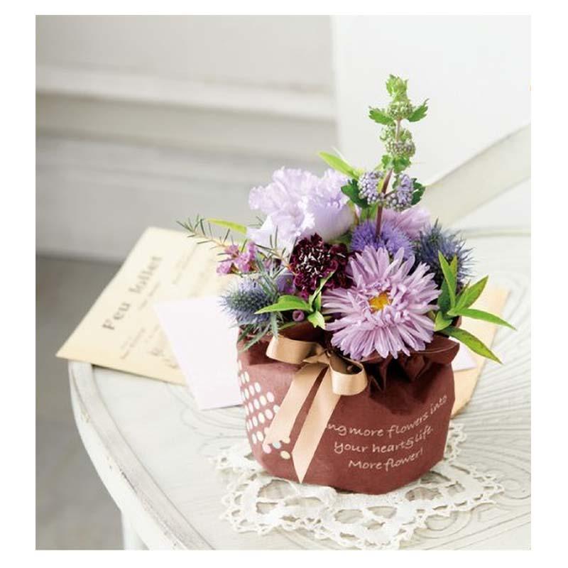 10枚入 花きんちゃくポット 5号 160-4200 フラワーアレンジメント ラッピング バッグ ギフト 花束 包装 花材 花資材 松K 代引不可 |  | 01