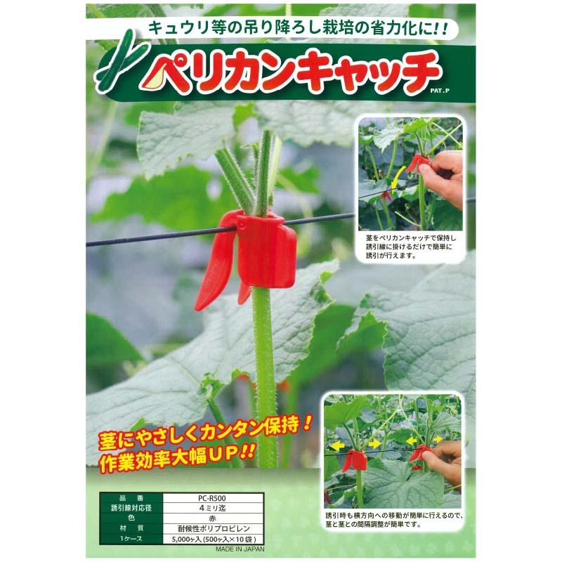 5000個 (500個×10袋) ペリカンキャッチ PC-R500 誘引 きゅうり 茎 シーム タS 代引不可 |  | 01