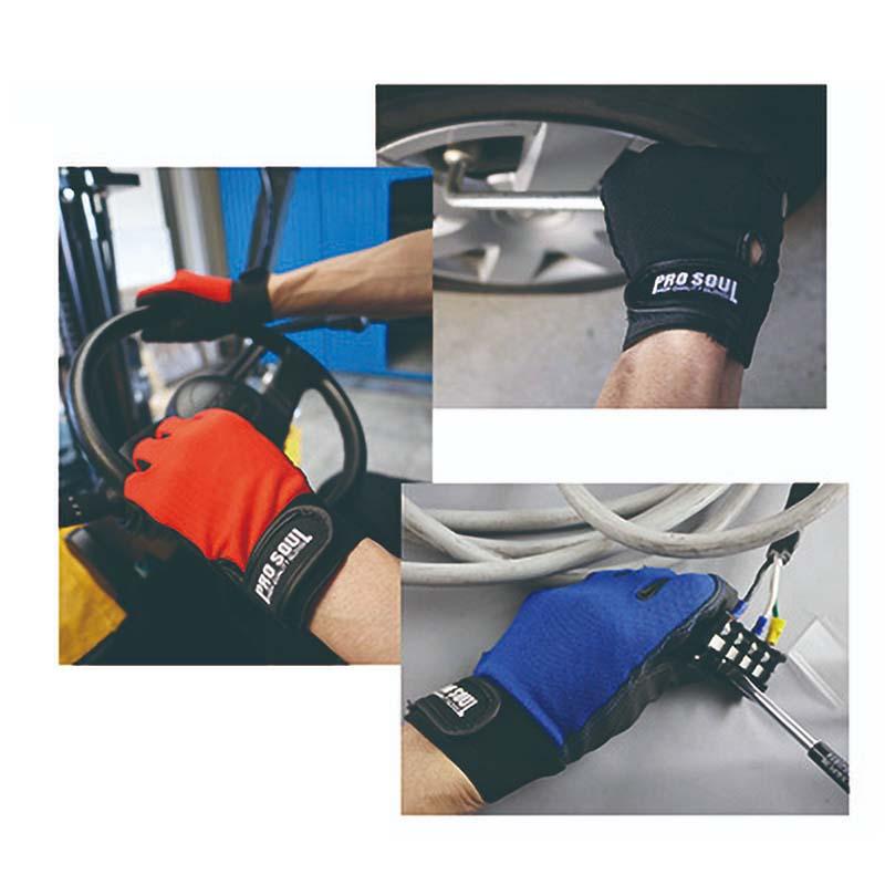 10セット 作業手袋 プロソウル ブルー PS-993 富士グローブ タッチパネル対応 合成皮革 手袋 グローブ 三冨D |  | 02