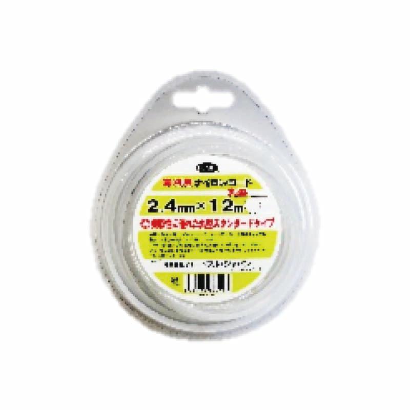 10個 HEART 草刈用 ナイロンコード 角型 2.4mm×12m ナイロン ハートフルジャパン 代引不可 | 