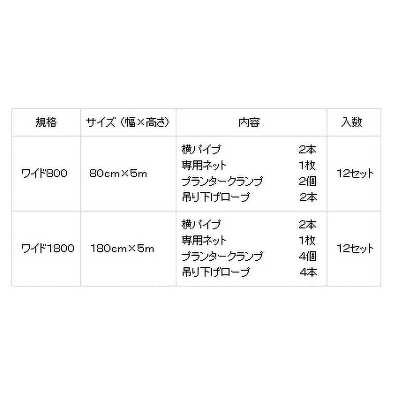 12セット 緑のカーテン 5m吊下げ ワイド800 80cm×5m グリーンカーテン 日除け 日よけ シェード 第一ビニール 金TD |  | 01