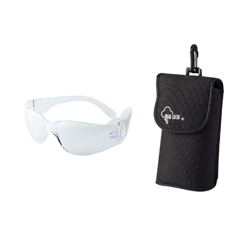 プロ用 エアーゴーグル 専用ケース付 クリアー No.2732-T ゴーグル メガネ 眼鏡 UVカット 耐衝撃 高芝ギムネ 三冨D | 