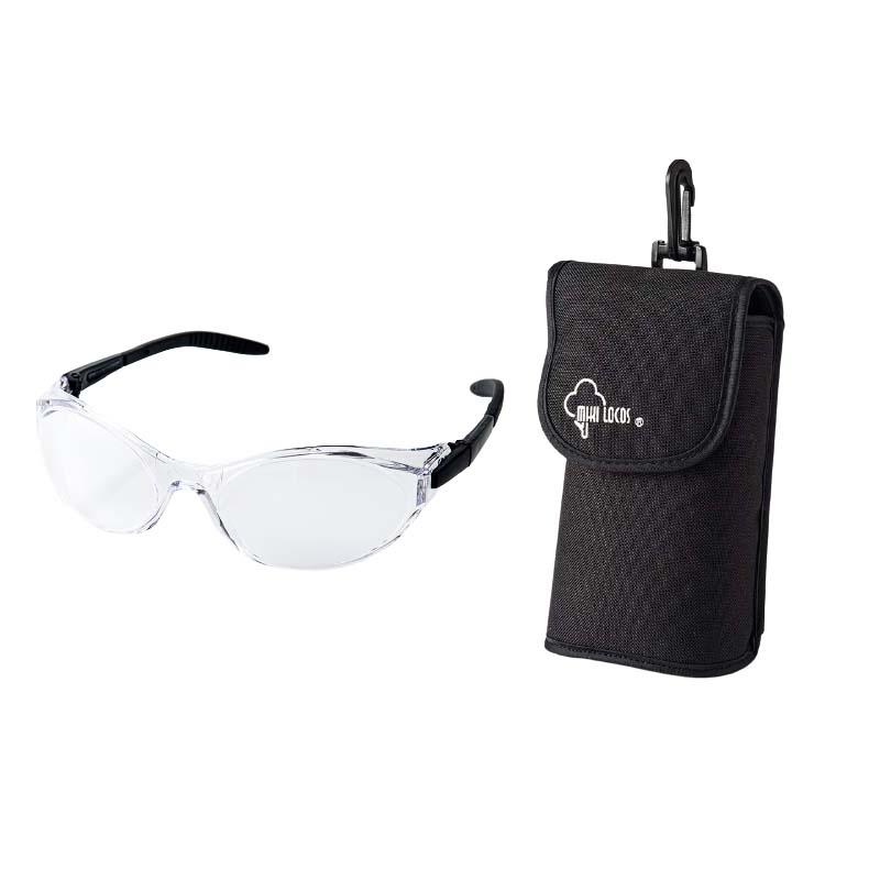 プロ用 職人ゴーグル 専用ケース付 クリアー No.2733-T ゴーグル メガネ 眼鏡 UVカット 耐衝撃 高芝ギムネ 三冨D | 