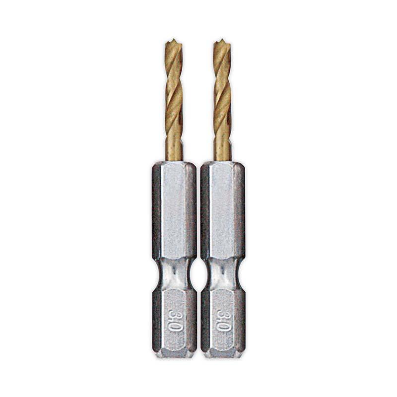 瞬速鉄鋼ドリル ショートタイプ 2本組 3.0mm No.2309230 チタンコーティング ドリル 穴あけ 高芝ギムネ 三冨D | 