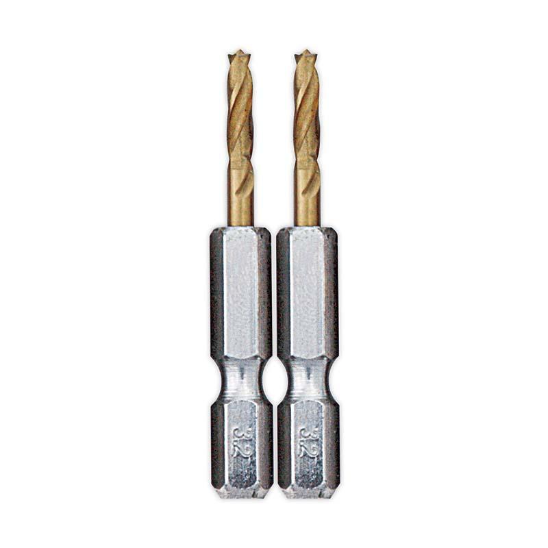 瞬速鉄鋼ドリル ショートタイプ 2本組 3.5mm No.2309235 チタンコーティング ドリル 穴あけ 高芝ギムネ 三冨D | 