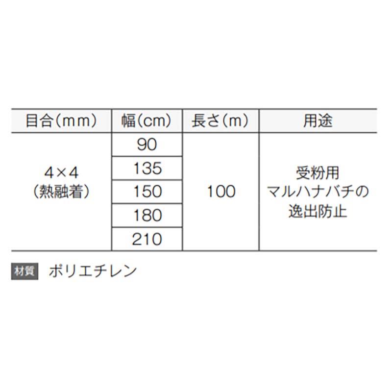 さらら銀河 目合4mm 150cm×100m ハチの飛び出し防止用ネット 防虫ネット ビニールハウス ハウス資材 小泉製麻 個人宅配送不可 代引不可 |  | 02