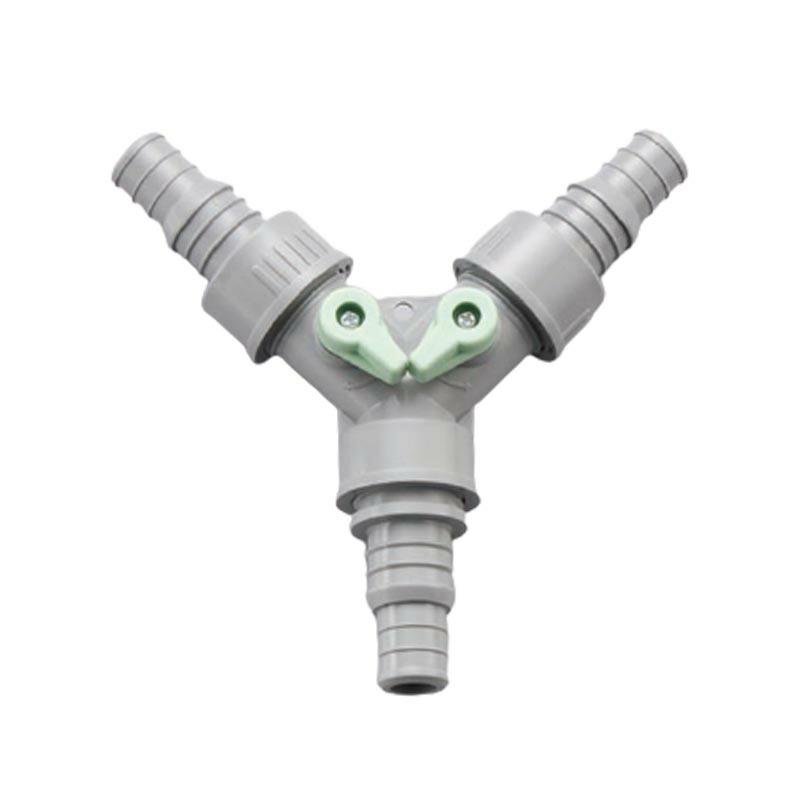 20個 灌水チューブ エバフロー Y字コック 三方弁 オプション 部品 配管 MKVアドバンス 潅水 噴霧 根元散水 水やり 農業 畑 サT D | 