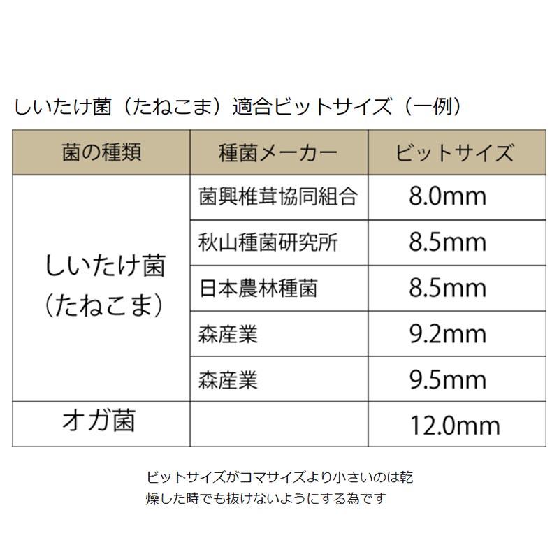 No.45H しいたけビット ラセン型 ハイス鋼 12.5mm 45H-125 丸軸 椎茸 種菌 穴あけ 螺旋 ドリル スターエム 三冨D｜plusys｜04