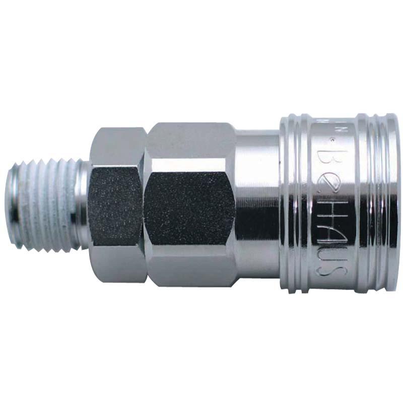 ジェットカプラソケット 管用 めねじ用 R1/8 AG-21SM 自動開閉バルブ内蔵 雌ネジ パオック H | 