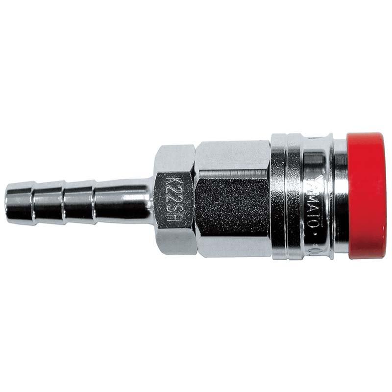 ワンタッチ エアソケット Guard ホース用 9mm 赤 AG-POG-22SH ワンタッチ式 エアホース用 パオック H | 