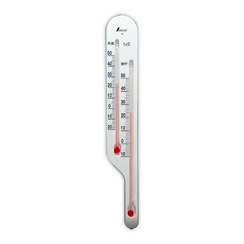 地温計 O-4 地温気温用 ホワイト 72624 地温用温度計 土壌の温度管理 シンワ測定 H | 