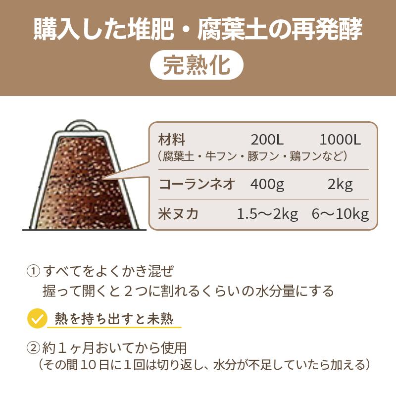 新 コーランネオ 20kg 腐熟促進 強力脱臭 堆肥 腐葉土 発酵肥料 腐葉土 堆肥 ボカシ 農業 園芸 ガーデニング 切ワラ 牧草 家畜ふん尿 香蘭産業 サT 代引不可 |  | 07
