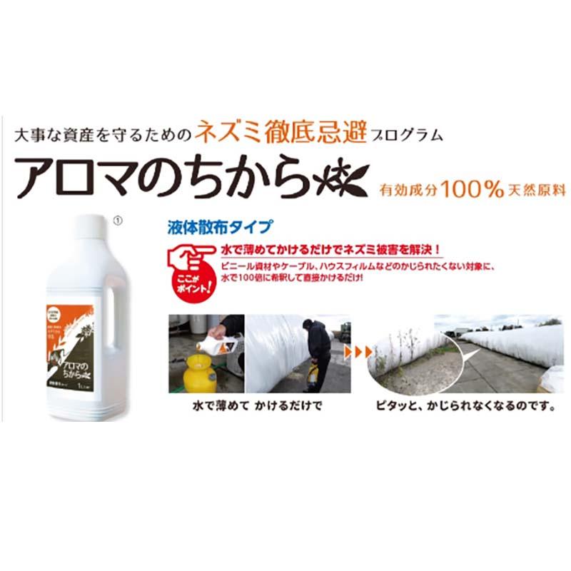 ネズミ対策 アロマのちから 液体散布タイプ 1L ねずみ 害獣対策 ファームテックジャパン サT 代引不可 |  | 01